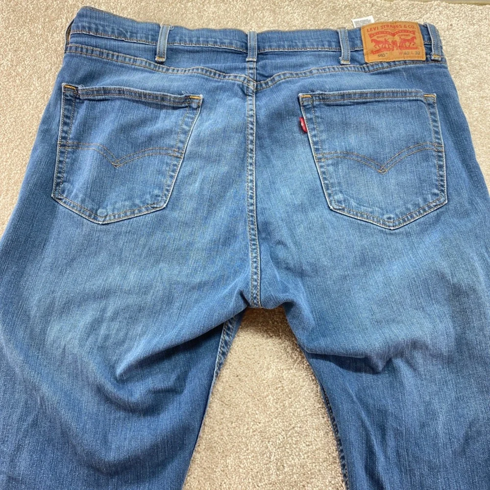 Levis‎ 505 Regular Fit Mens 40x32 Blue Medium Wash Straight Leg Jeans 00505-1064